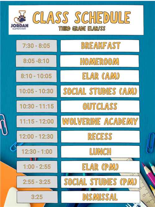 class schedule 3